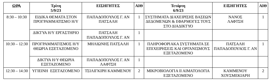 sept programm